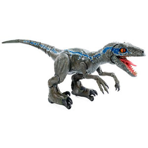 24" Inch Long HUGE Alpha Blue Training Raptor (INTERACTIVE AI) Trainable Dinosaur 1/6 Scale Figure Figure Mattel