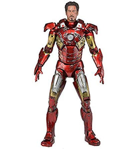 18" Inch Tall HUGE Iron Man 'Battle Damaged' (LIGHT UP) LED 1/4 Scale Figure (Avengers) Figure NECA